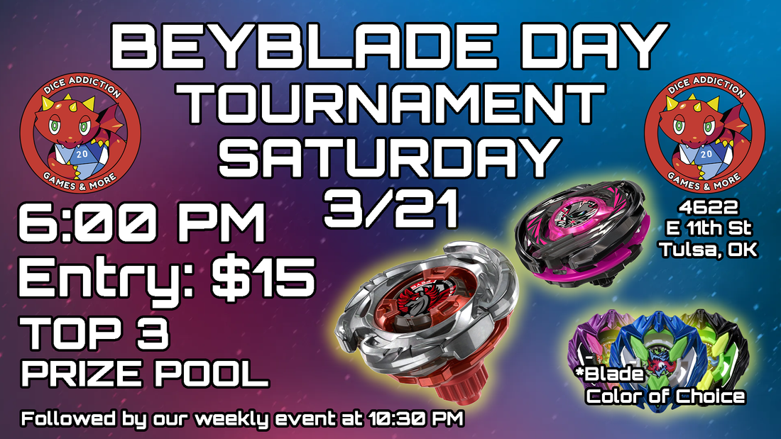 Beyblade Day Tournament at Dice Addiction!