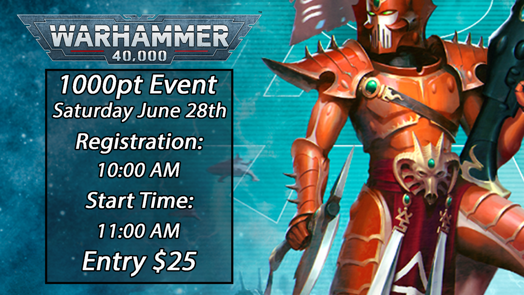 Warhammer 40K Commanders – Prepare for Battle! 1000 Point June Event.