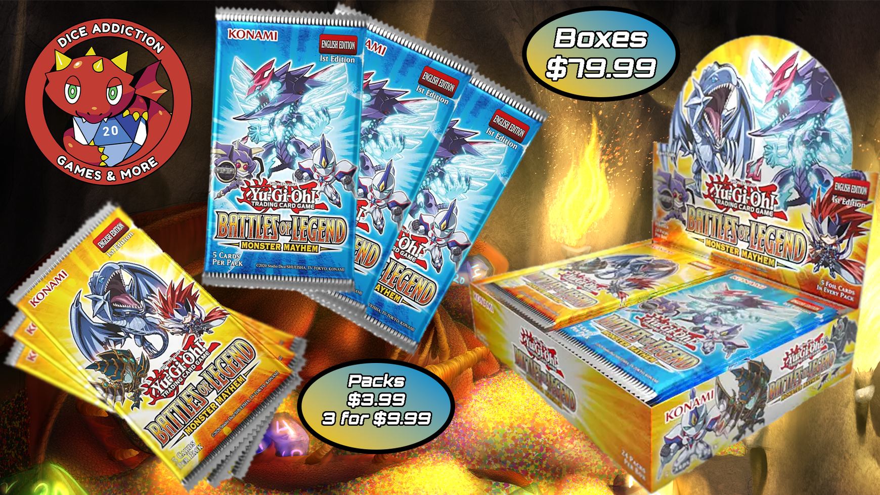 DICE ADDICTION HAS BATTLES OF LEGEND MONSTER MAYHEM IN STOCK!