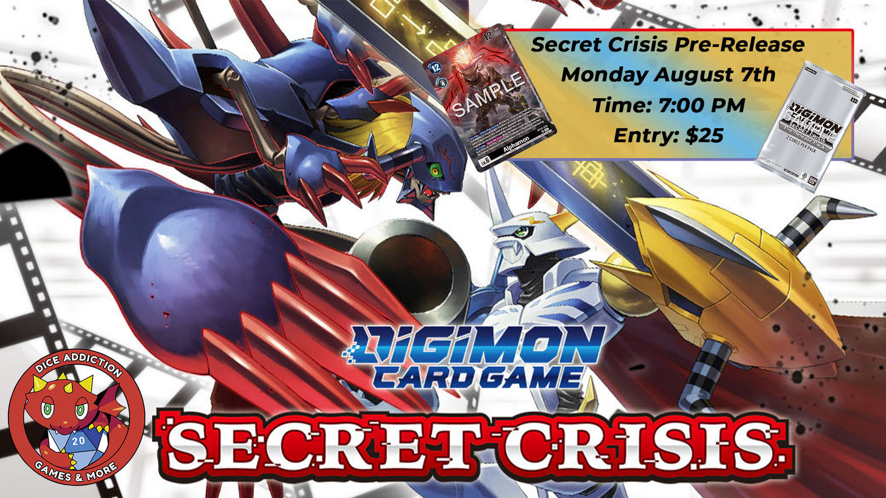 Digimon Secret Crisis Pre-Release at Dice Addiction