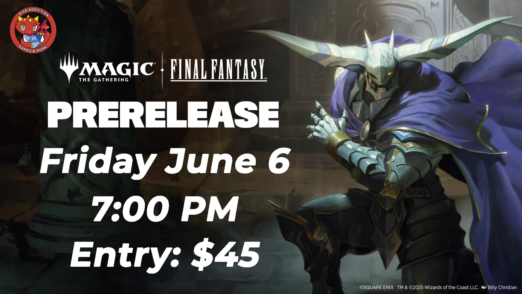 The MTGxFF PreRelease is coming to Dice Addiction!
