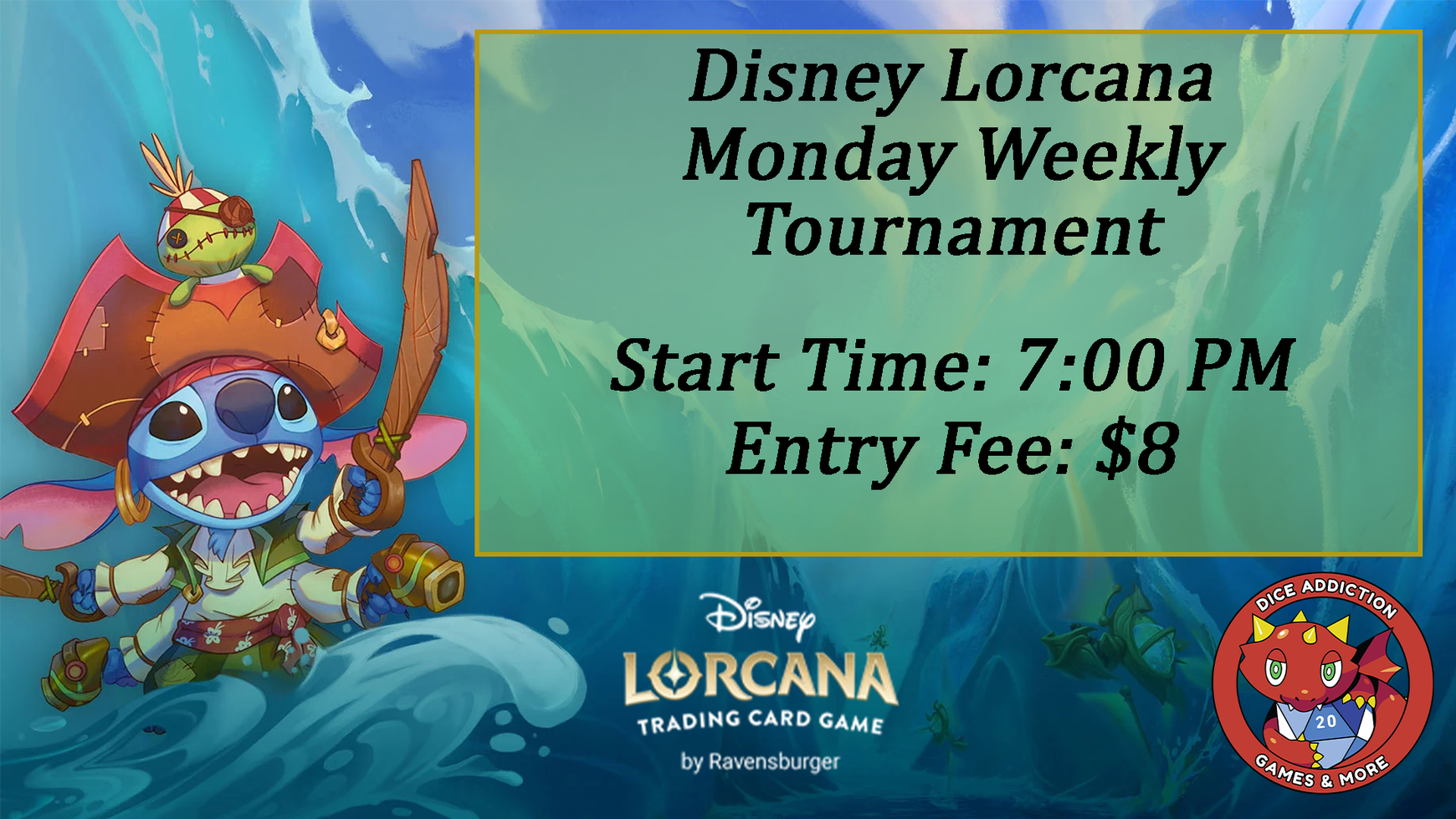 Monday Night Lorcana at Dice Addiction!