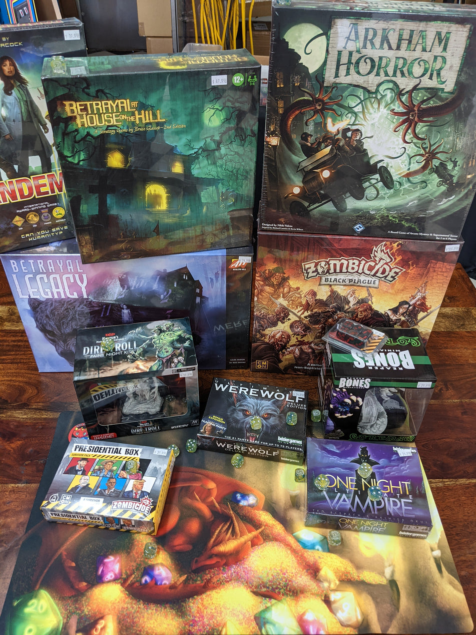 Spooky Board Games in Stock at Dice Addiction