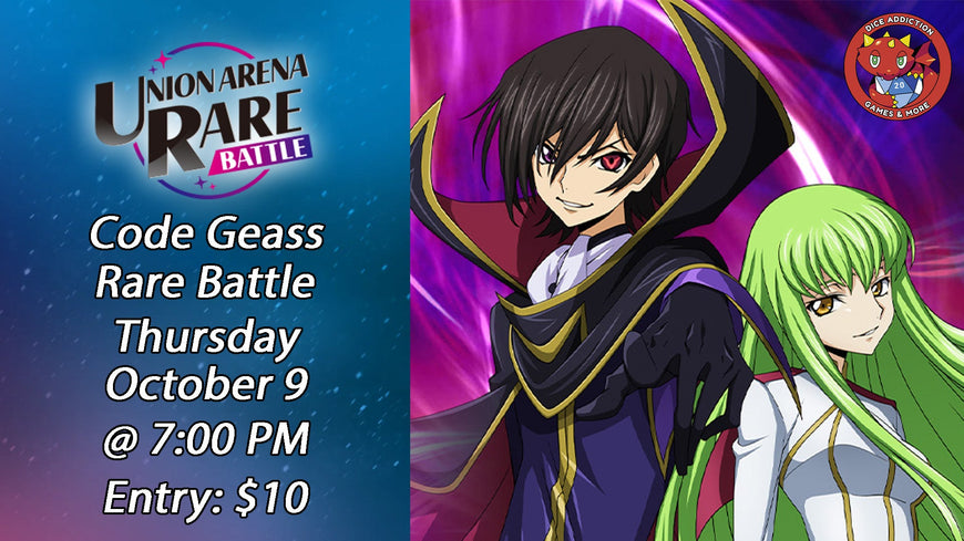 Dice Addiction's Union Arena: Code Geass Rare Battle