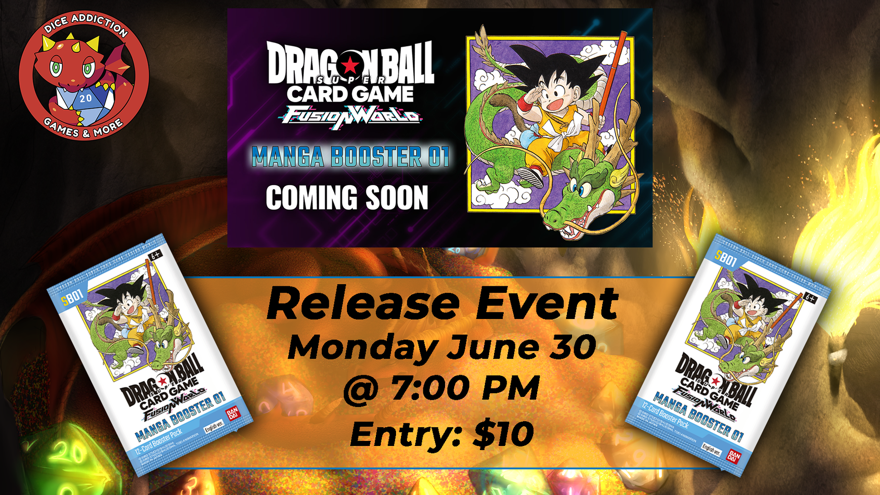 Dice Addiction's Dragon Ball Fusion World Manga Booster Release Event!
