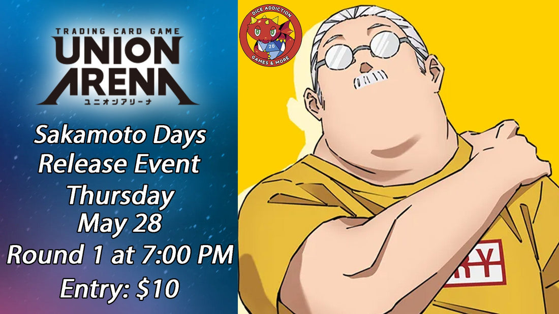 Dice Addiction's Union Arena: Sakamoto Days Release Event