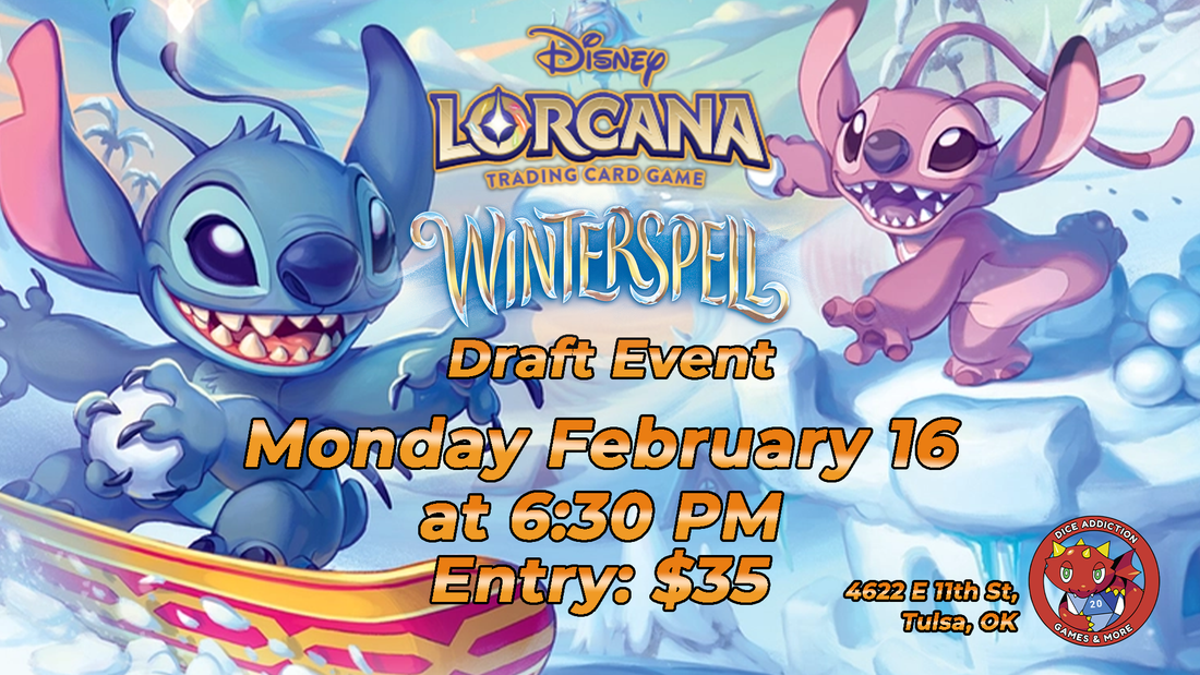 Lorcana Winterspell Draft Event at Dice Addcition