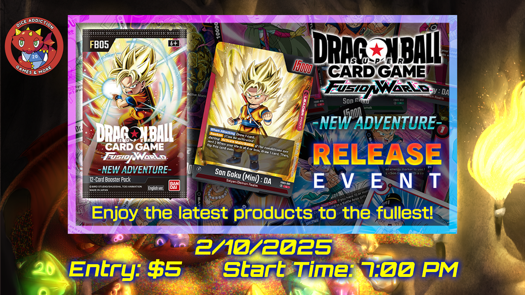 Experience a New Adventure at Dice Addiction Z-Fighters!