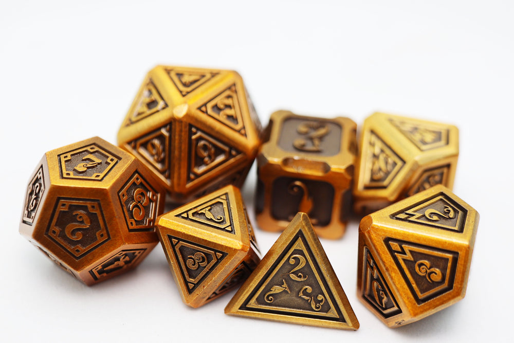 ALCHEMIST METALS: GOLD - METAL RPG DICE SET