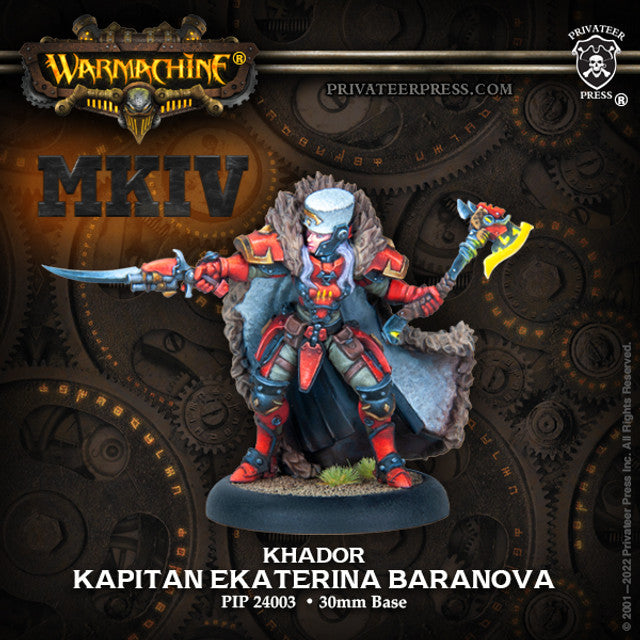 Warmachine MK IV: Khador Winter Korps Kapitan Ekaterina Baranova