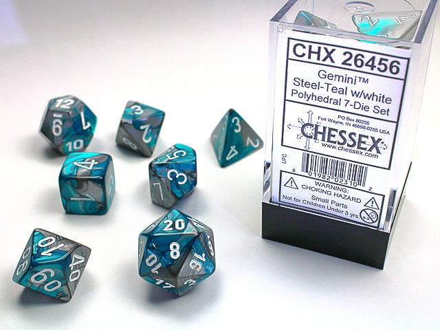 Steel Teal/ White 7 DIE GEMINI