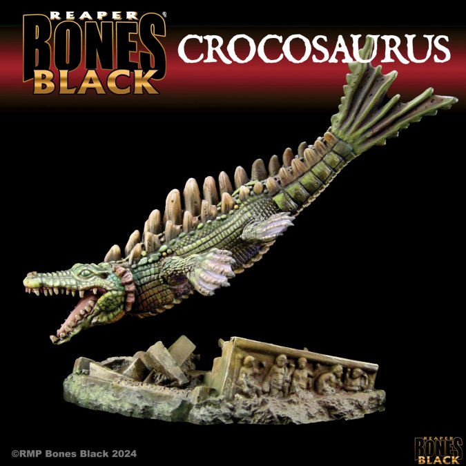 Crocosaurus (Crocodile-Dragon) Bones Black Deluxe Boxed Set