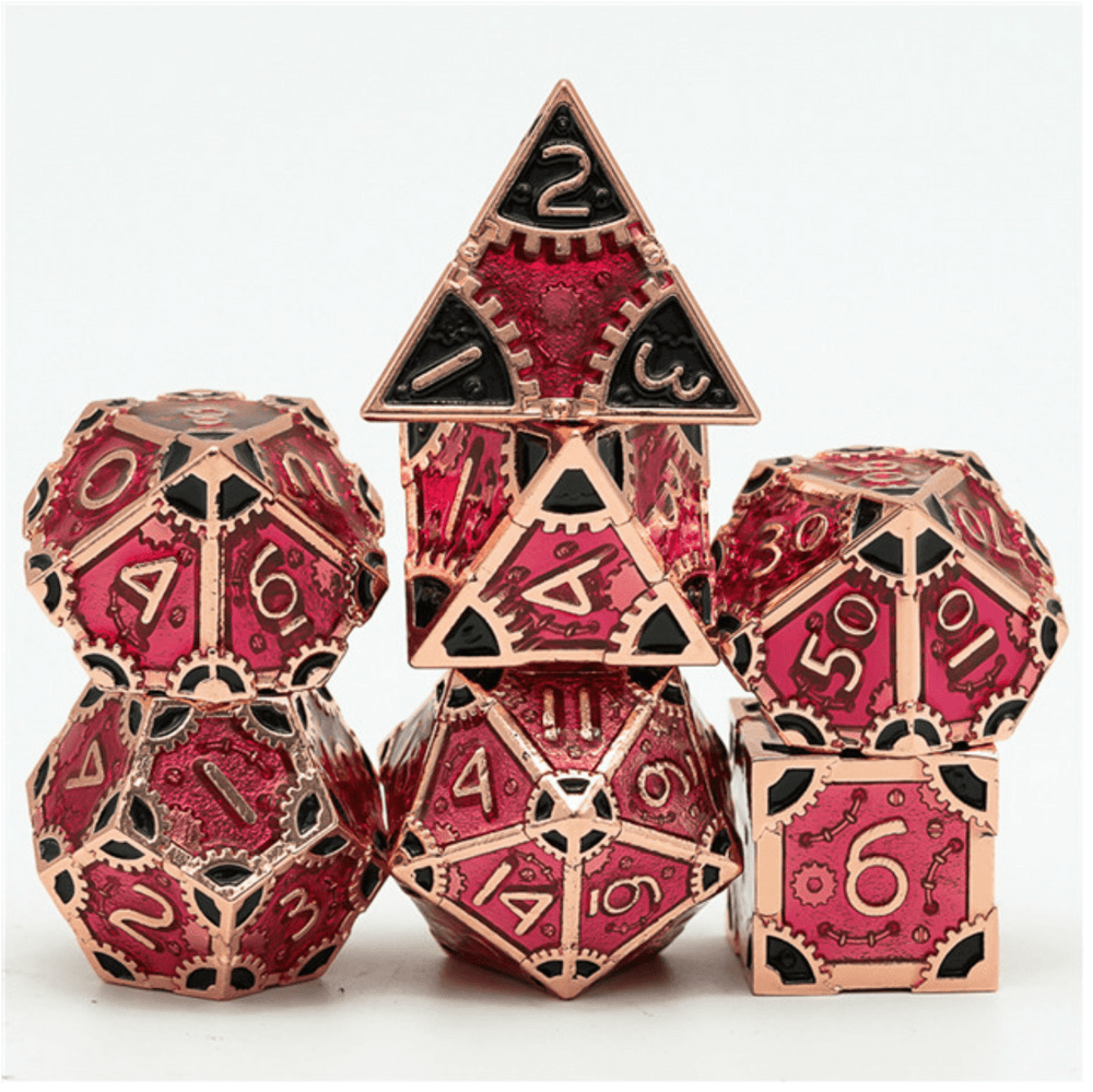 STEAMPUNK: BLOODY QUEEN - METAL RPG DICE SET
