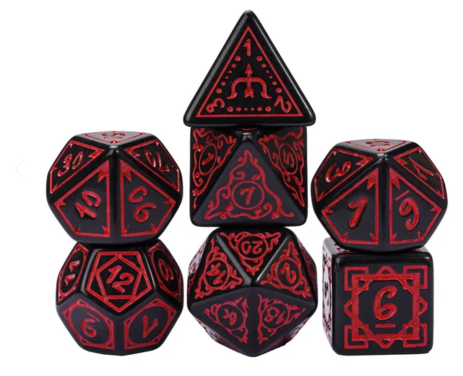 Cryptic Knots: Dried Blood RPG Dice Set