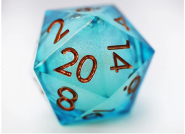 33mm Sharp Edge Liquid Core D20 - Ocean Swirl