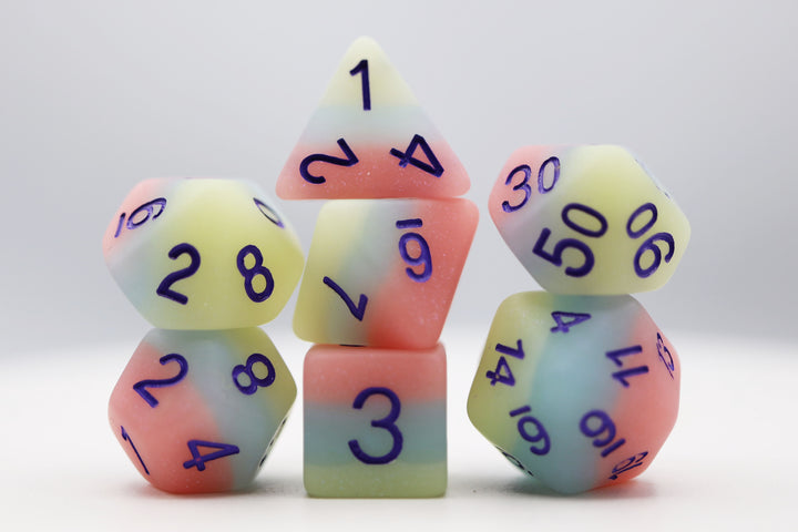 Peach Snow Cone RPG DICE SET