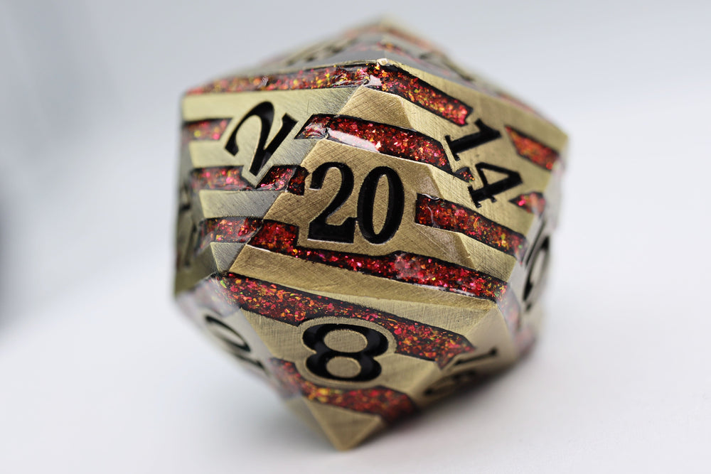 35MM METAL D20 - BRONZE WITH RED MICA