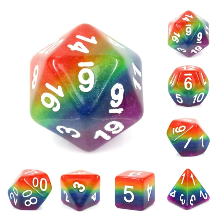 Rainbow Dice RPG DICE SET