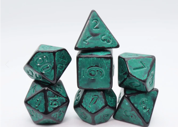 Timeworn Green RPG Dice Set
