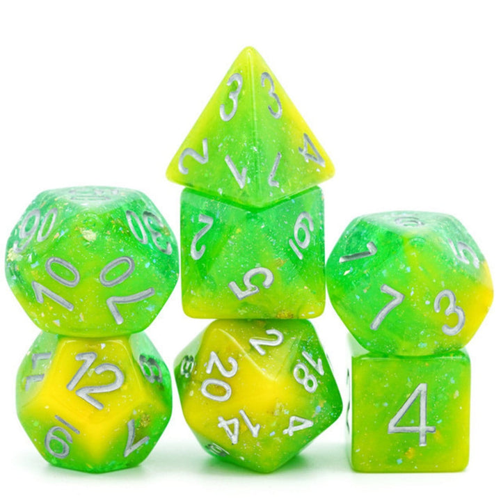 Yellow & Green Seabed Treasure RPG Dice Set