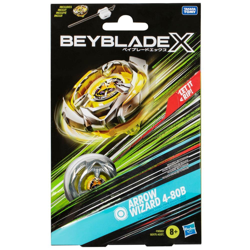 Beyblade X Arrow Wizard 4-80B Starter Pack Set with Stamina Type Top & Launcher