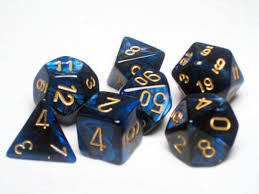 Scarab® Polyhedral Royal Blue/gold 7-Die Set