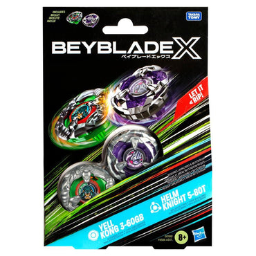 Beyblade X Yell Kong 3-60GB and Helm Knight 5-80T Top Dual Pack Set