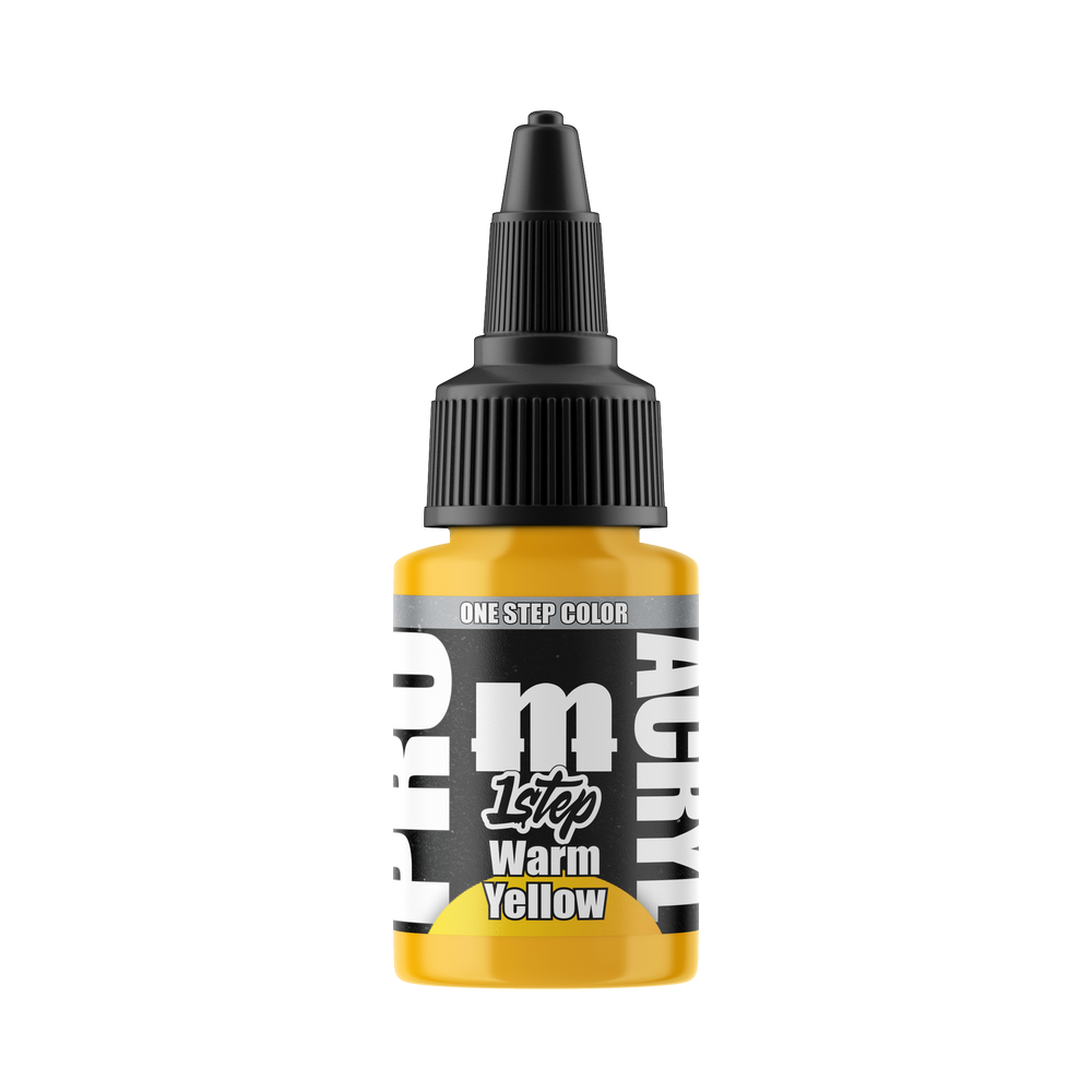 Monument Hobbies PRO Acryl 1-Step 504 Warm Yellow, 22 ml paint bottle
