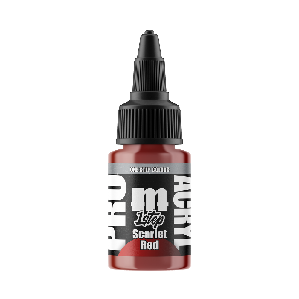 Monument Hobbies PRO Acryl 1-Step 513 Scarlet Red, 22 ml paint bottle