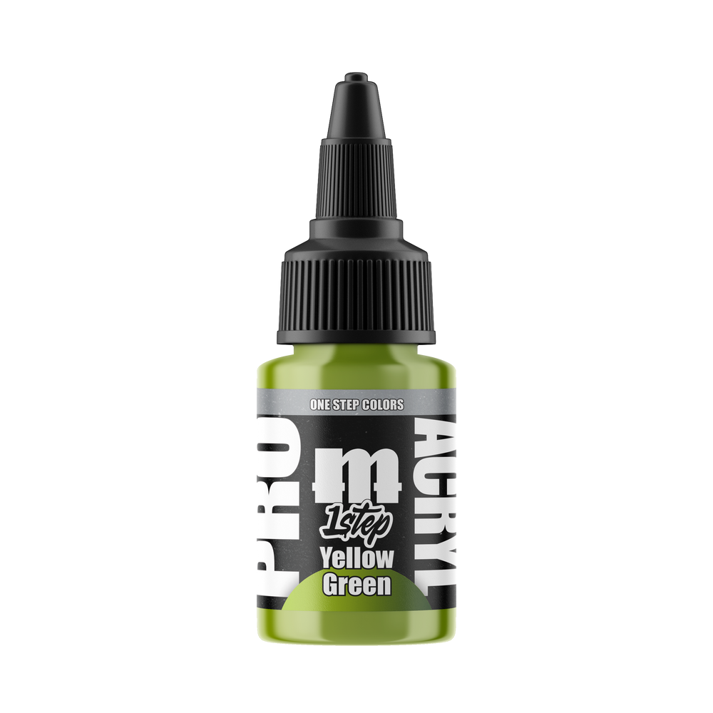 Monument Hobbies PRO Acryl 1-Step 519 Yellow Green, 22 ml paint bottle