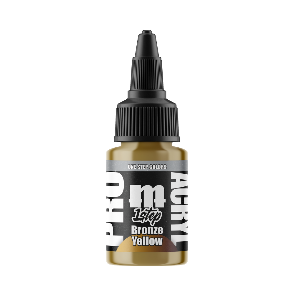 Monument Hobbies PRO Acryl 1-Step 521 Bronze Yellow, 22 ml paint bottle