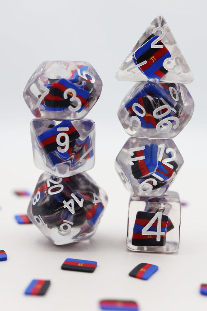 POLYAMOROUS FLAG RPG DICE SET