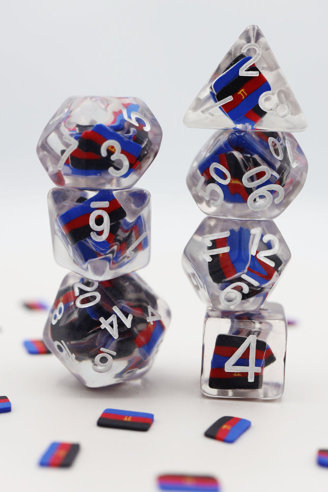 POLYAMOROUS FLAG RPG DICE SET