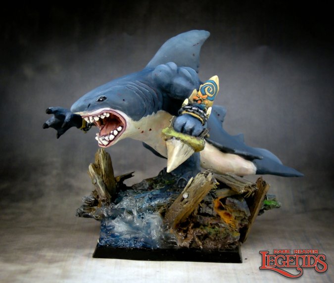 Karnedge Gorefathom, Karkarion Boss (resin miniature)