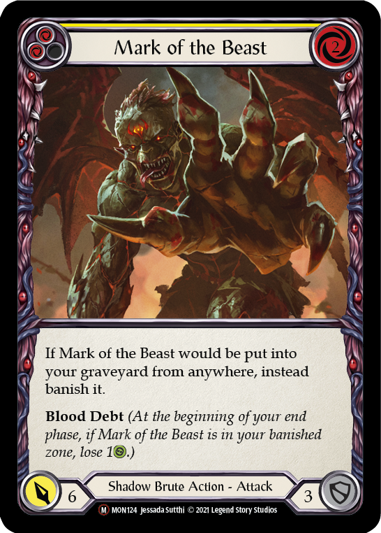 Mark of the Beast (Rainbow Foil) [U-MON124-RF] Unlimited Rainbow Foil