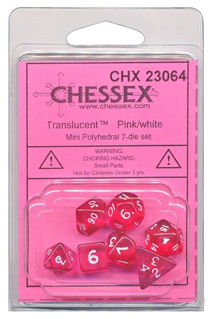 TRANSLUCENT MINI POLY PINK/WHITE