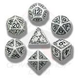 Elvish Dice Set White/Black (7)