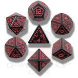 Runic Dice Set Black/Red (7)