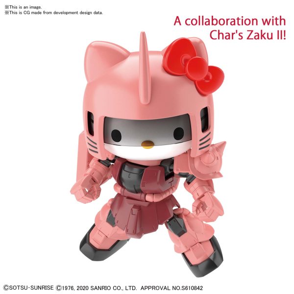 HELLO KITTY/MS-06S CHAR'S ZAKUII [SD GUNDAM CROSS SILHOUETTE]