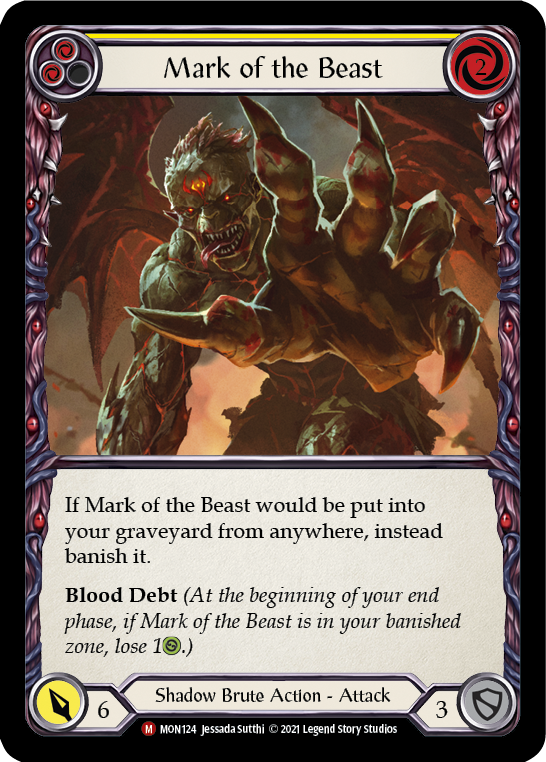 Mark of the Beast (Rainbow Foil) [MON124-RF] 1st Edition Rainbow Foil