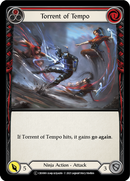 Torrent of Tempo (Red) (Rainbow Foil) [U-CRU069-RF] Unlimited Rainbow Foil
