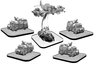 Scrapper/Scavenger Vans Monsterpocalypse Green Fury Units (metal)