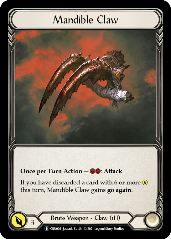 Mandible Claw (Rainbow Foil) [U-CRU004-RF] Unlimited Rainbow Foil