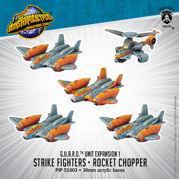 Monsterpocalypse – Strike Fighters & Rocket Chopper: G.U.A.R.D. Unit (resin)