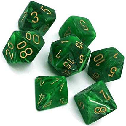 GREEN / GOLD 7 DIE SET VORTEX