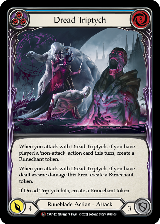 Dread Triptych (Rainbow Foil) [U-CRU142-RF] Unlimited Rainbow Foil