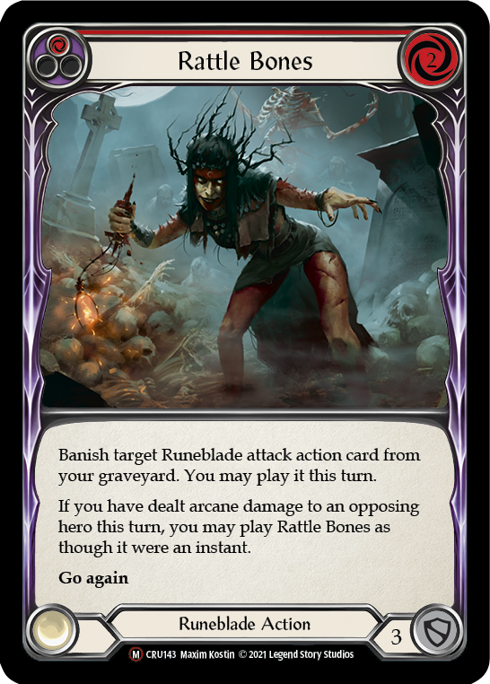 Rattle Bones (Rainbow Foil) [U-CRU143-RF] Unlimited Rainbow Foil