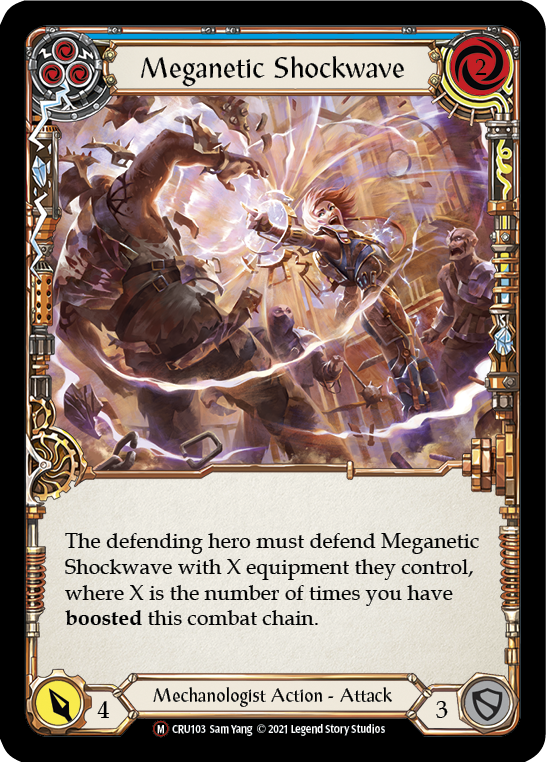 Meganetic Shockwave (Rainbow Foil) [U-CRU103-RF] Unlimited Rainbow Foil