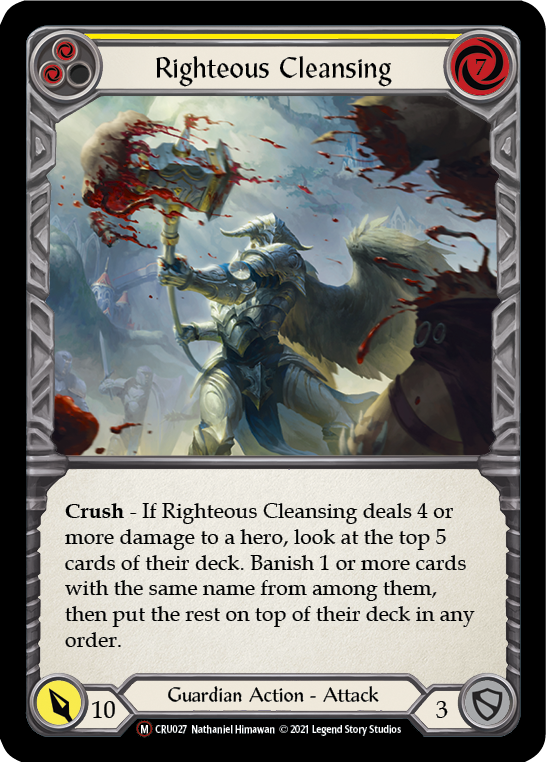 Righteous Cleansing (Rainbow Foil) [U-CRU027-RF] Unlimited Rainbow Foil