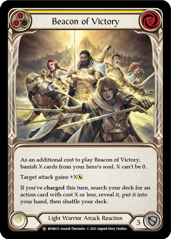 Beacon of Victory (Rainbow Foil) [U-MON033-RF] Unlimited Rainbow Foil
